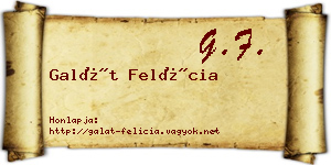 Galát Felícia névjegykártya